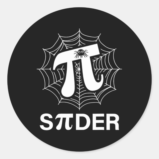 Spider Pi Spider Science Math Teacher Funny Spider Classic Round Sticker (Front)