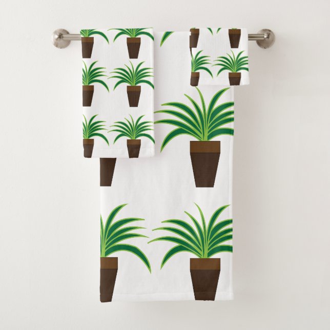 Spider Plant    Bath Towel Set (Insitu)