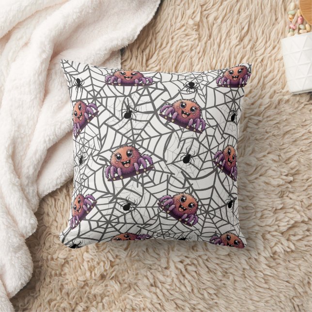 Spider Purple Print  Cushion (Blanket)