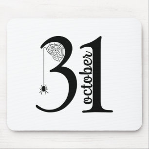 Spider Retro Spooky 31 Halloween October 31st Hall Mouse Pad