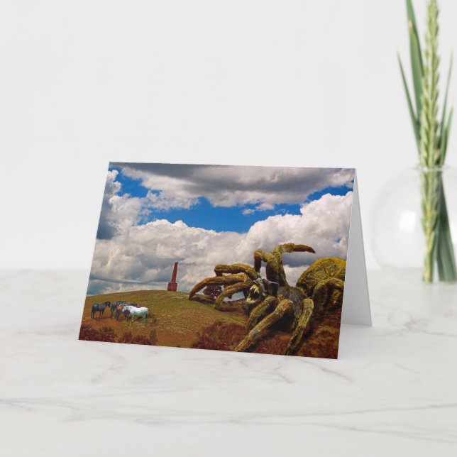 Spider Science-Fiction Collage Card (Front)