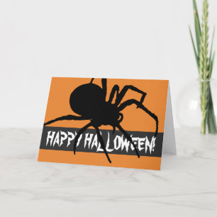 Spider Silhouette Halloween Greeting Card