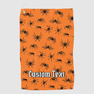 Spider Silhouettes Pattern Golf Towel