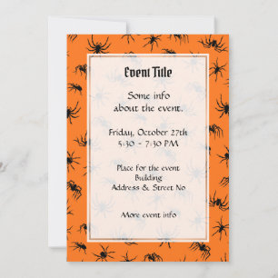 Spider Silhouettes Pattern Invitation