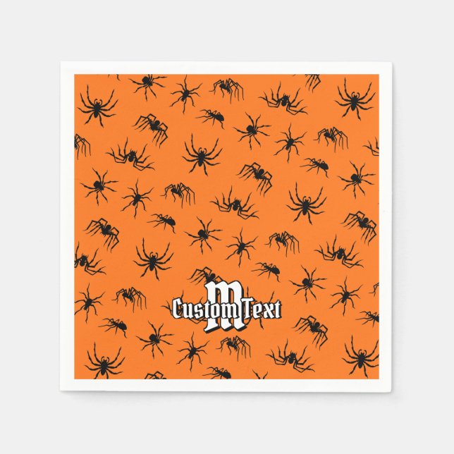 Spider Silhouettes Pattern Napkin (Front)