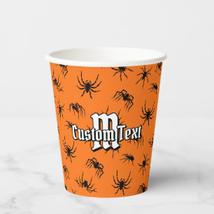 Spider Silhouettes Pattern Paper Cups