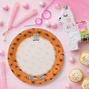 Spider Silhouettes Pattern Paper Plate