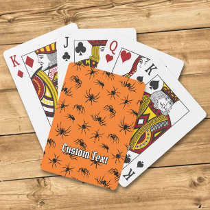 Spider Silhouettes Pattern Playing Cards