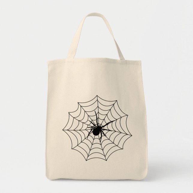 Spider Spidernet Insects Arachnida Black Art Tote Bag (Front)