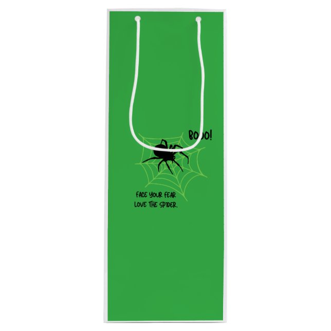 Spider Spirit – Bold Nature-Inspired Design Wine Gift Bag (Front)