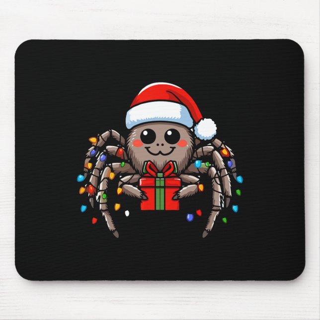 Spider Wearing Santa Hat Christmas Xmas Pyjamas  Mouse Pad (Front)