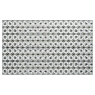 Spider Web Abstract Black and White Tablecloth Fabric