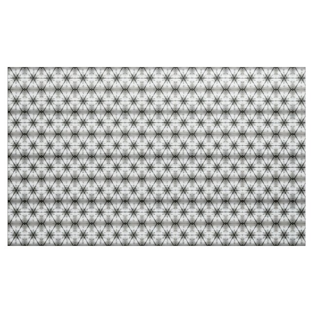 Spider Web Abstract Black and White Tablecloth Fabric (Yard)