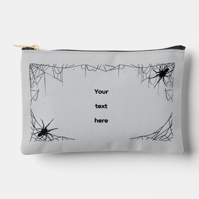 Spider Web Bag – Creepy Cute Accessory Pouch (Front)