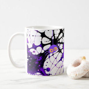Spider Web Black and Purple Halloween Mug