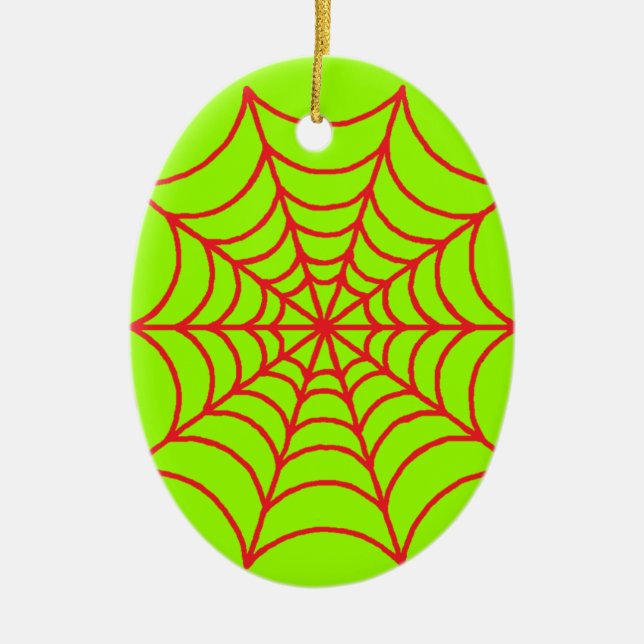 Spider Web Ceramic Tree Decoration (Front)