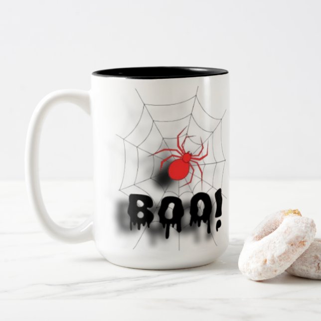 spider web classic mug.jpg Two-Tone coffee mug (With Donut)
