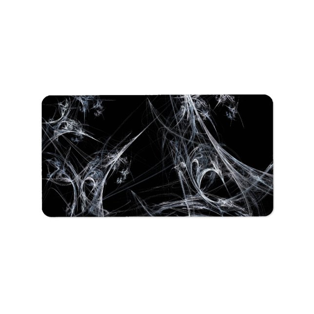Spider Web Fractal Background Address Sticker (Front)