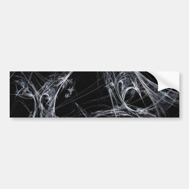 Spider Web Fractal Background Bumper Sticker (Front)