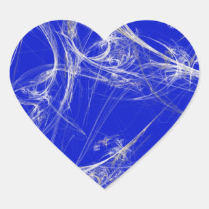 Spider Web Fractal Background Heart Sticker