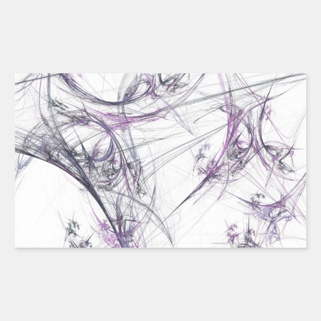 Spider Web Fractal Background Rectangle Sticker (Front)