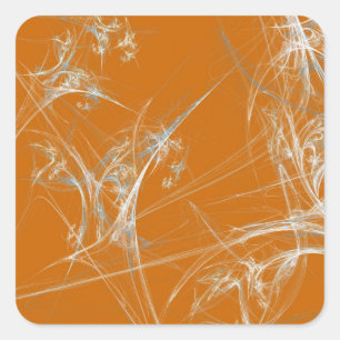Spider Web Fractal Background Square Sticker