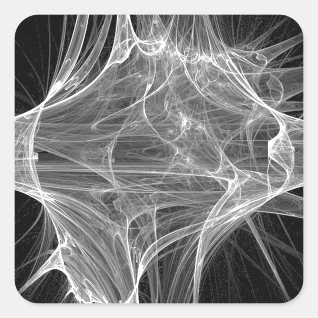 Spider Web Fractal Design Square Sticker (Front)