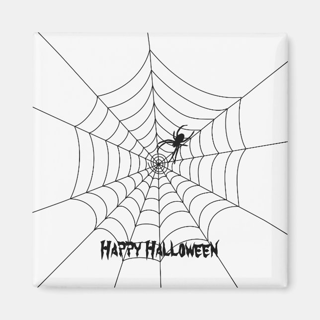 Spider Web Halloween Magnet (Front)