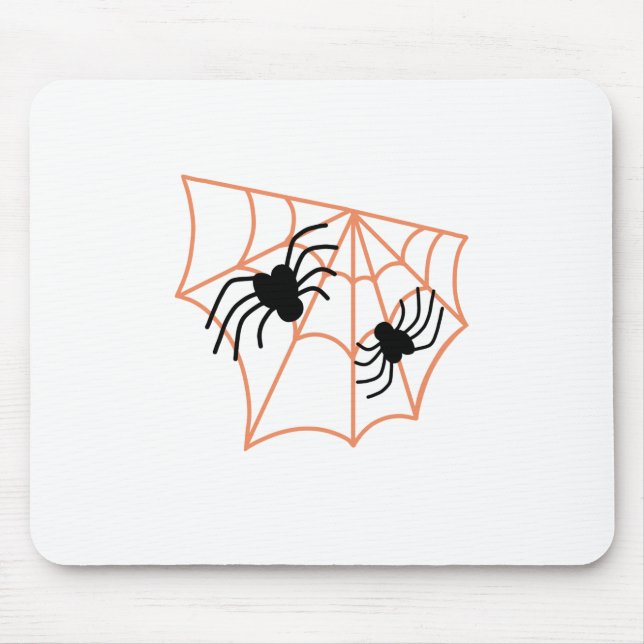 Spider Web Halloween Mouse Pad (Front)