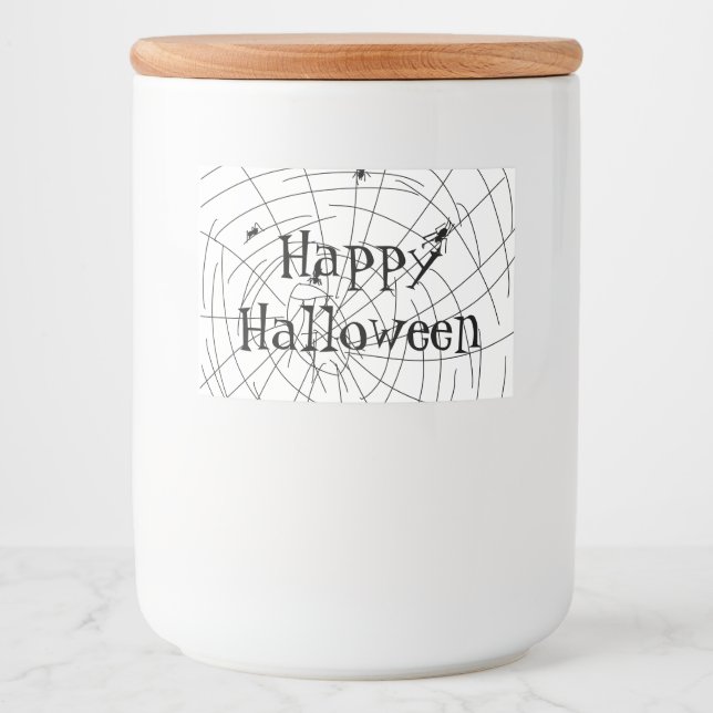 Spider Web Hand Drawn Doodles Food Label (Front)