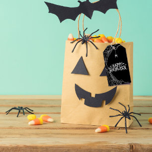 Spider Web Happy Halloween Personalised Thank You Gift Tags