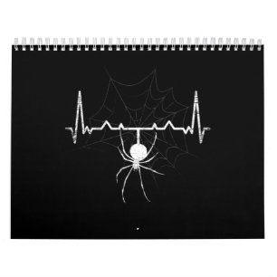 Spider Web Heartbeat Cobweb Spider Gift Calendar