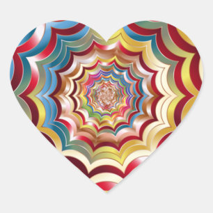 spider web hypnotic revitalised heart sticker
