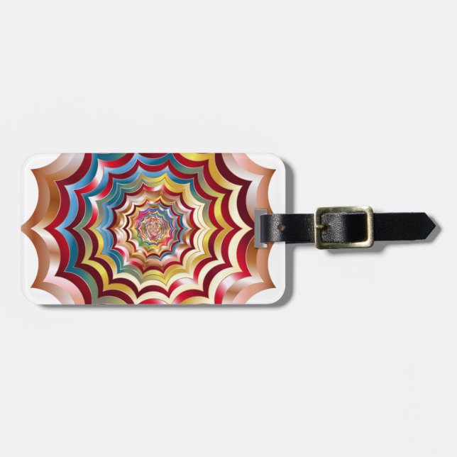 spider web hypnotic revitalised luggage tag (Front Horizontal)