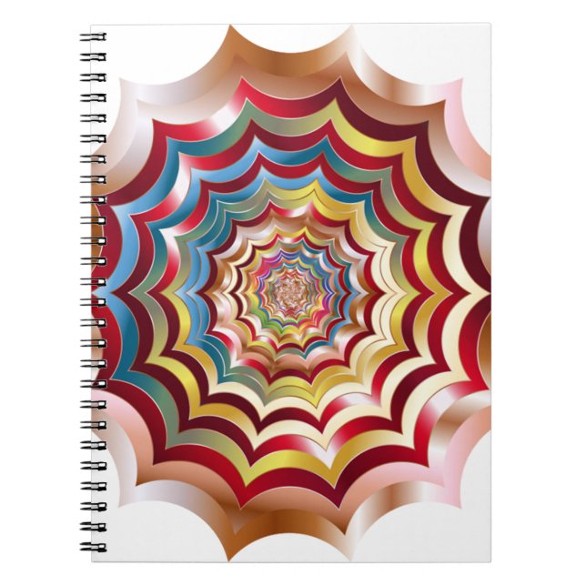 spider web hypnotic revitalised spiral notebook (Front)