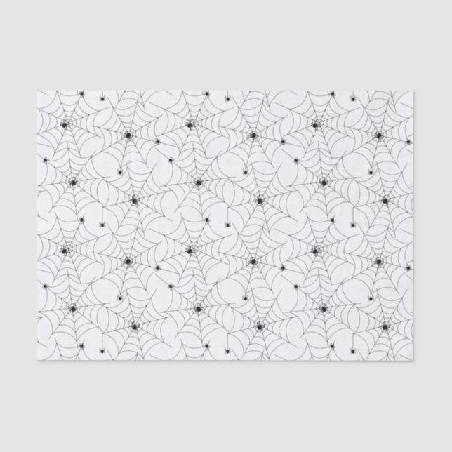 Spider Web Pattern On White Tissue Paper (Front)