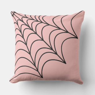 Spider Web Pattern Square Pillow–Spooky Halloween Cushion