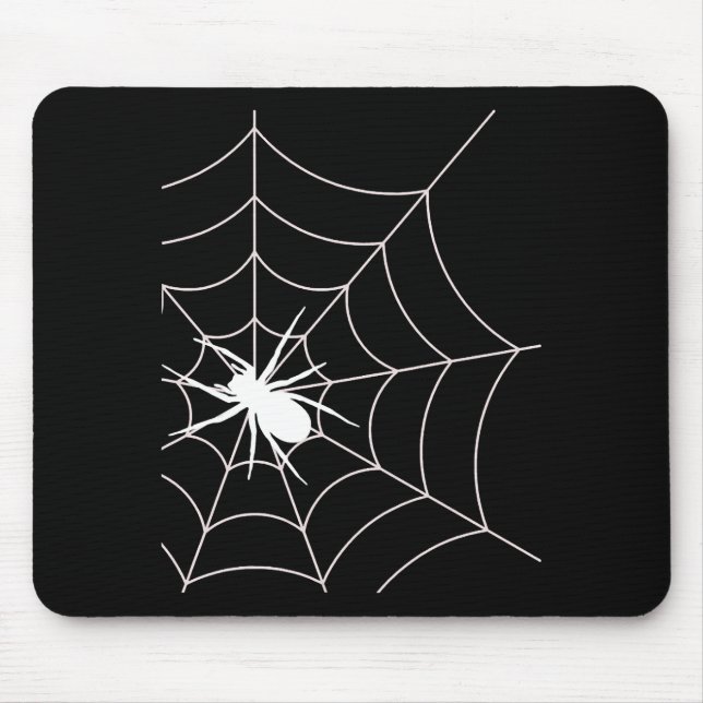 Spider Web Pregnancy Announcement Halloween Mouse Pad (Front)
