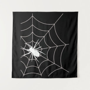 Spider Web Pregnancy Announcement Halloween Tapestry