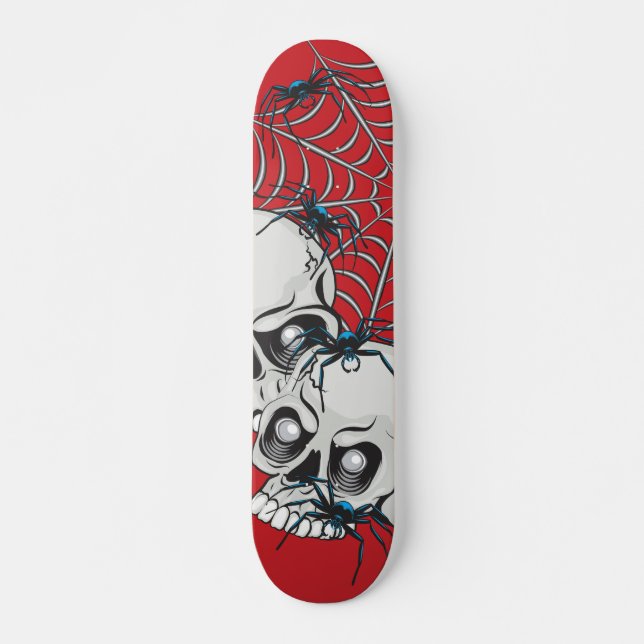 Spider Web Skull Skateboard (Front)