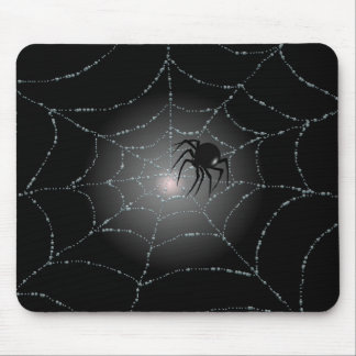 SPIDER WEB & SPIDER by SHARON SHARPE Mouse Pad