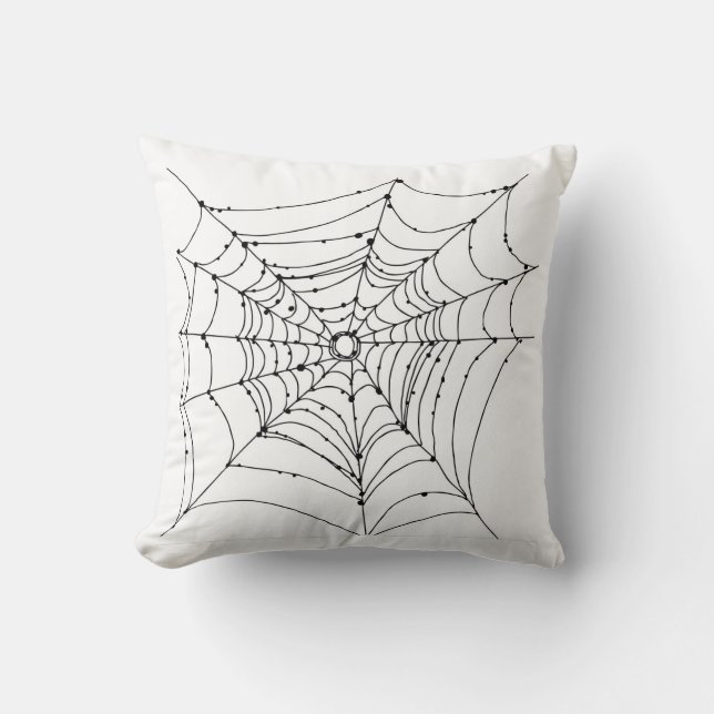 Spider Web Throw Pillow (Front)