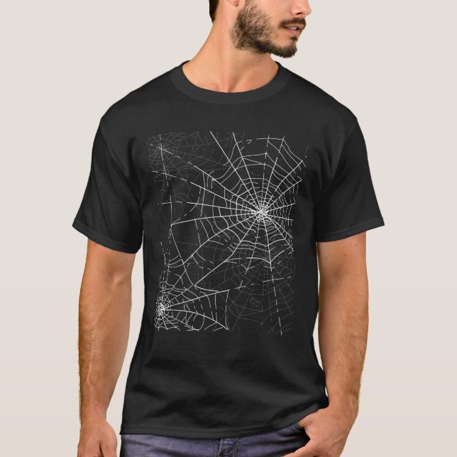 Spider Web TShirt Halloween Cobweb Costume Shirt (Front)