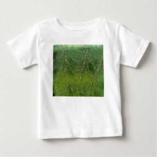Spider Web With Dew Droplets Abstract Art Baby T-Shirt