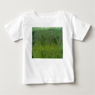 Spider Web With Dew Droplets Abstract Art Baby T-Shirt