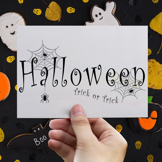 Spider webs and spiders over Halloween  Postcard (Creator Uploaded)