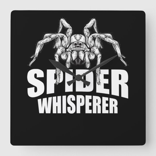 Spider Whisperer Halloween Tarantula Spider Gift Square Wall Clock (Front)