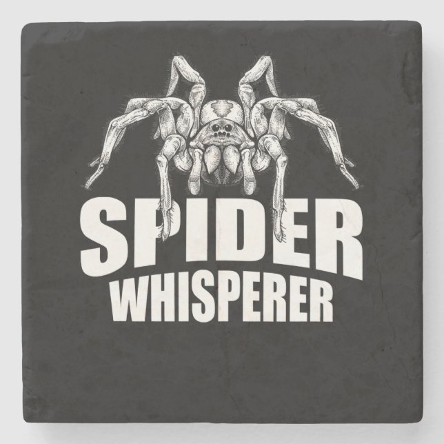 Spider Whisperer Halloween Tarantula Spider Gift Stone Coaster (Front)