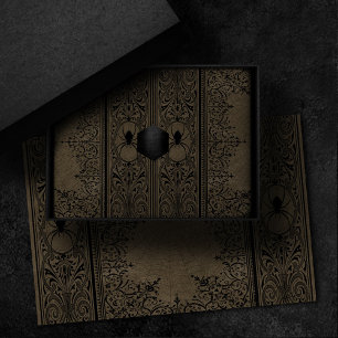 Spider Witch Suede Fantasy Spiderweb Flourish Tissue Paper