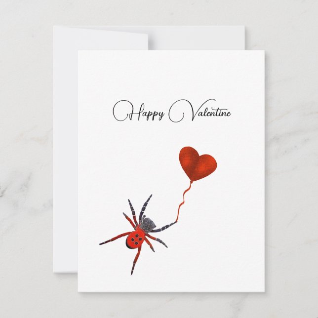 Spider with balloon holiday card (Front)